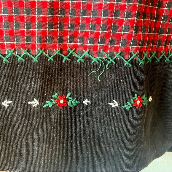 Vintage SUSAN BRISTOL Corduroy Plaid Patchwork Holiday Christmas Vest—SZ. 3X - Picture 12 of 16